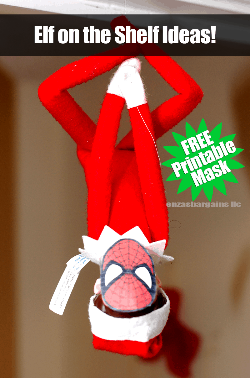 elf on the shelf spider man mask: free printable mask